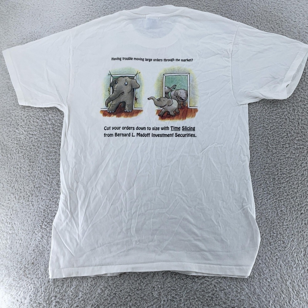 Vtg Bernard L. Madoff Investment Securities Pocket Shirt M/L Bernie MADF Ponzi - Picture 4 of 8